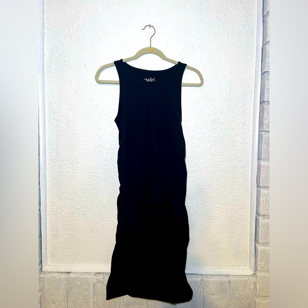 Isabel Maternity black fitted tank dress size medium